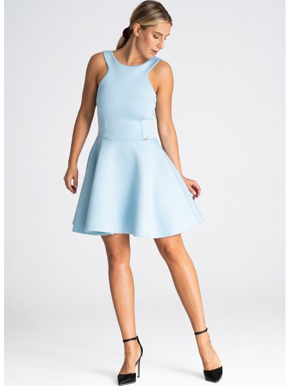 Világoskék mini party ruha