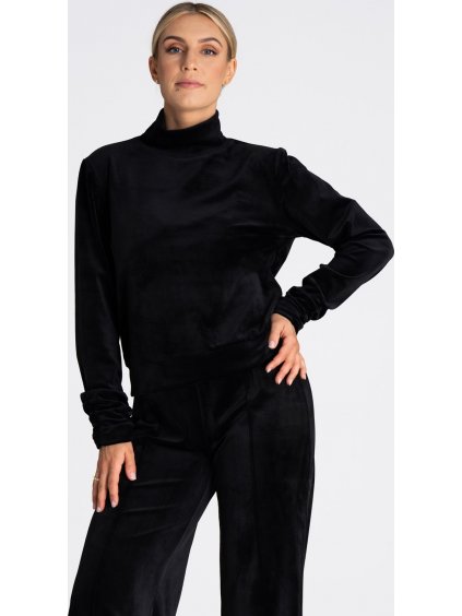 Fekete velúr garbó