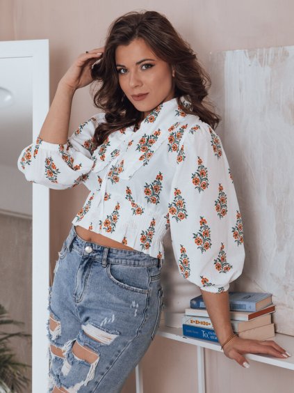 Fehér virágos blúz ORMIAN