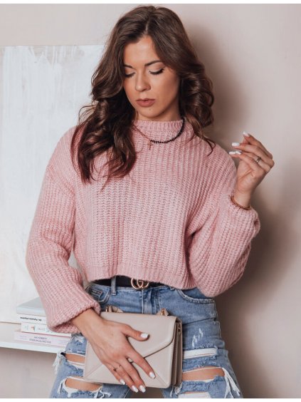 PINK OVERSIZE CROP PULÓVER BILLIS