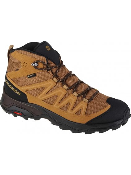 Barna bokacsizma Salomon X Ward Leather Mid GTX 471818