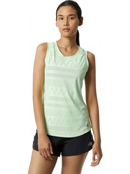 VILÁGOSZÖLD NŐI FELSŐ NEW BALANCE Q SPEED JACQUARD TANK