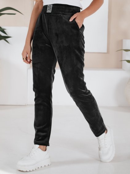 Fekete velúr melegítőnadrág BRENDA