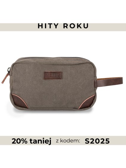 Solier sötétbarna férfi kozmetikai táska