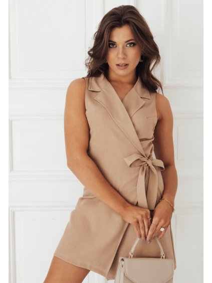 Sötét bézs elegáns ruha ANDREA