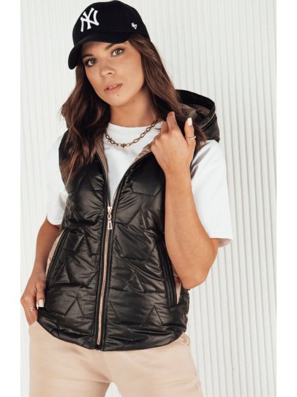 Fekete steppelt mellény NICOLAS