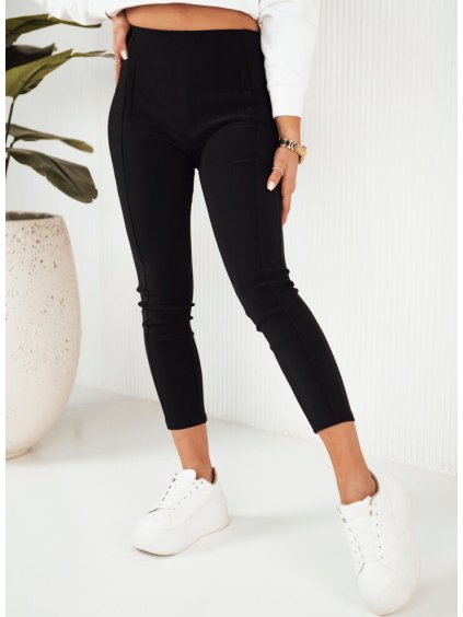 Fekete leggings varrás a lábszáron HUGO