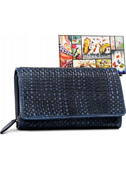 Rovicky sötétkék hálós pénztárca V247