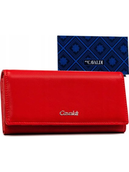 4U Cavaldi Piros sima pénztárca M604