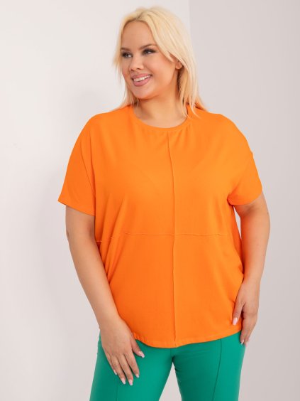 Neon narancssárga póló kerek nyakkivágással