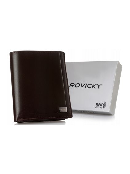 Rovicky sötétbarna bőr pénztárca L225