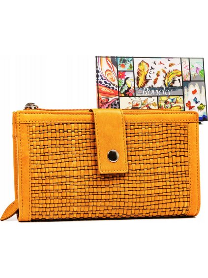 Rovicky Mustár színű hálós pénztárca V251