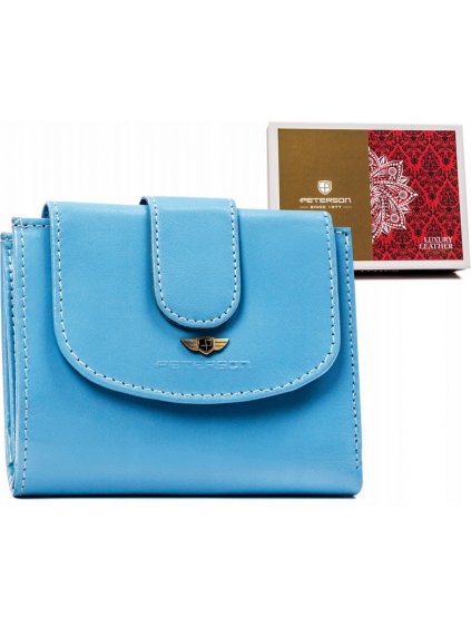 Peterson kék bőr közepes pénztárca Y448