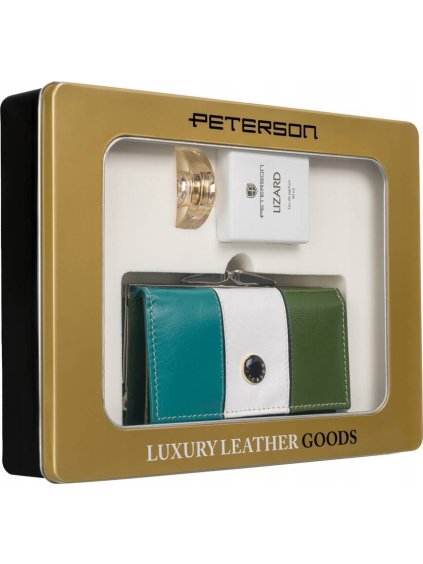 Peterson bőr pénztárca és parfüm ajándékkészlet Q010