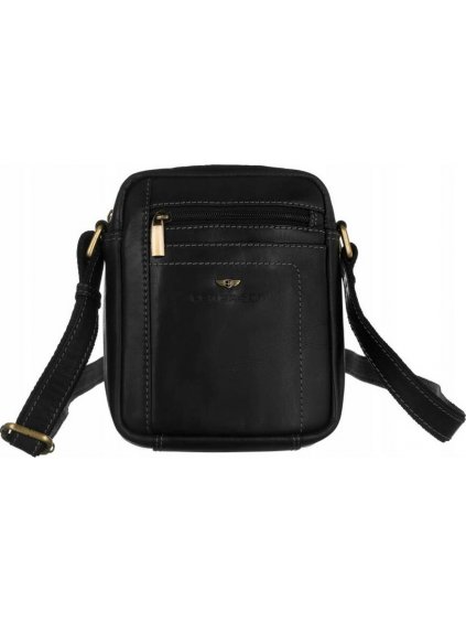 Peterson fekete bőr válltáska