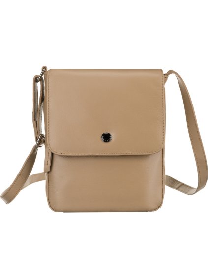 Peterson bézs bőr táska csappantyúval