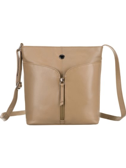Peterson bézs bőr crossbody táska