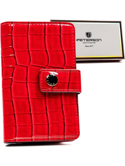 Peterson piros mintás közepes pénztárca Y527