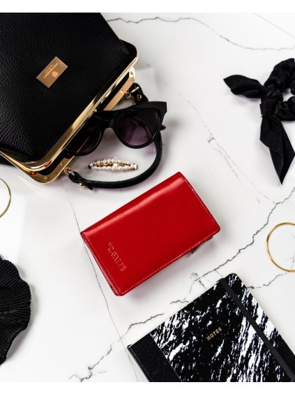 Cavaldi Red sima bőr pénztárca M547