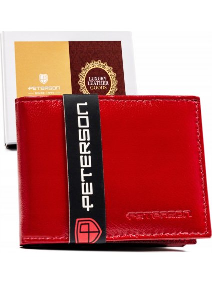 Peterson Piros kis bőr pénztárca Y402
