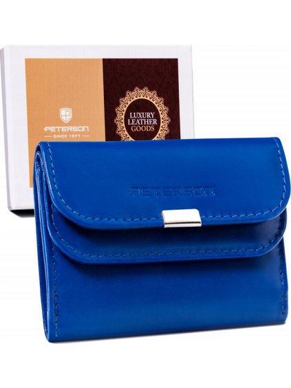 Peterson kék kis bőr pénztárca Y256