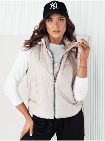 Világosszürke steppelt mellény TREOS