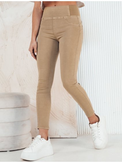 Sötét bézs farmer nadrág rugalmas derékkal ALTET