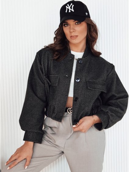 Sötétszürke rövid bomber dzseki HONES