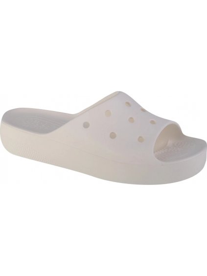 KRÉM PAPUCS CROCS CLASSIC PLATFORM SLIDE