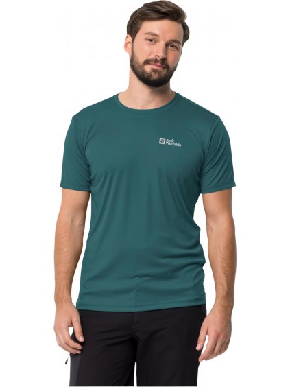 SÖTÉTZÖLD FÉRFI FUNKCIONÁLIS PÓLÓ JACK WOLFSKIN TECH TEE M