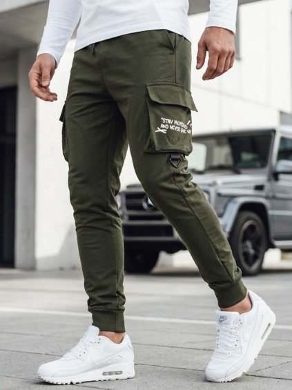 Sötétzöld cargo nadrág