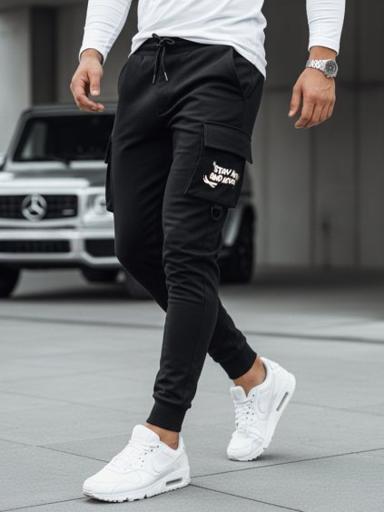 Fekete cargo nadrág