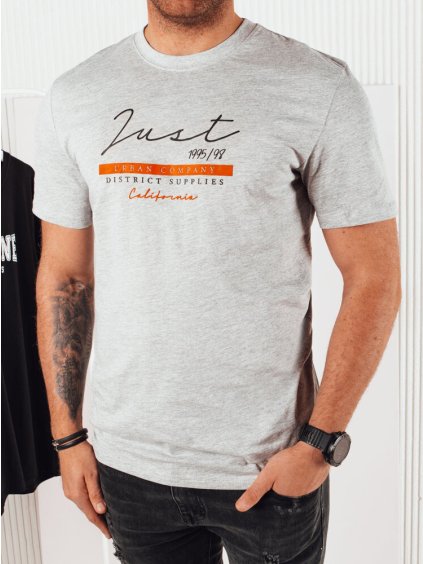 Világosszürke póló nyomtatással