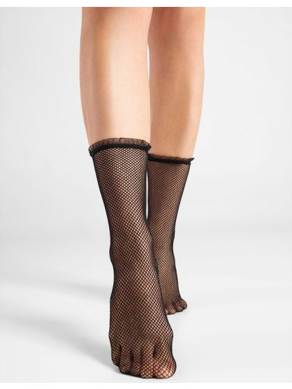 Fekete hálós szilonzokni Fiore G 2150 Bea Kabaretka