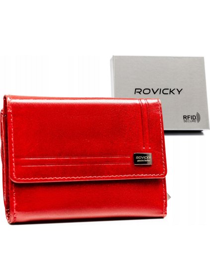 Rovicky Piros közepes bőr pénztárca V269