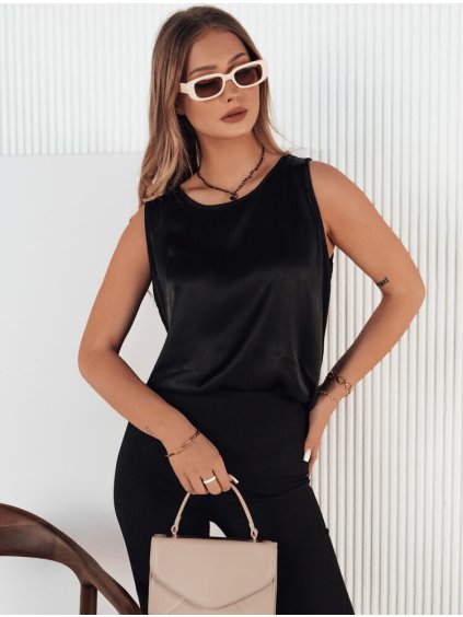 Fényes fekete felső FOSSAT