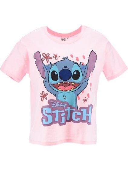 VILÁGOS RÓZSASZÍN NŐI DISNEY PÓLÓ - LILO AND STITCH