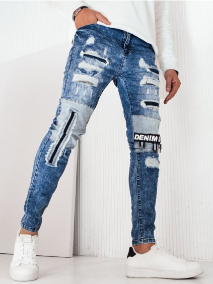 Kék koptatott férfi farmer