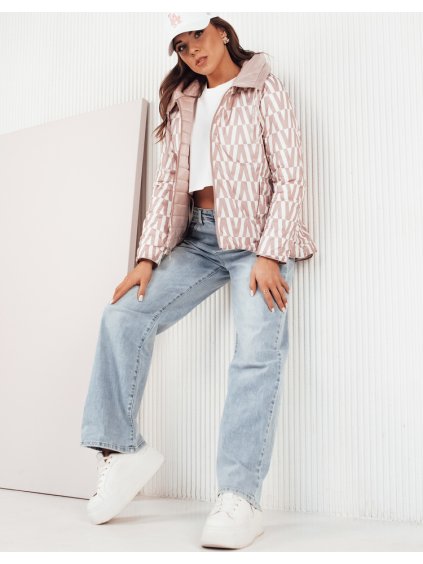 Világos rózsaszín mintás kétoldalas kabát VANLY