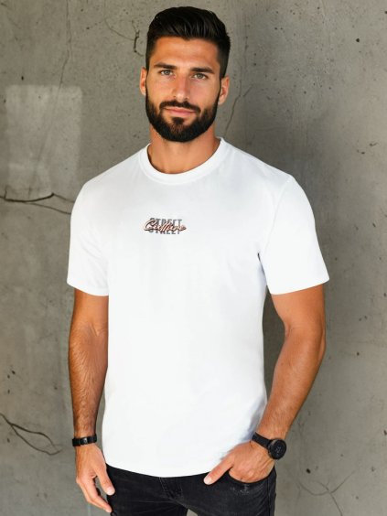 Fehér póló apró nyomtatással