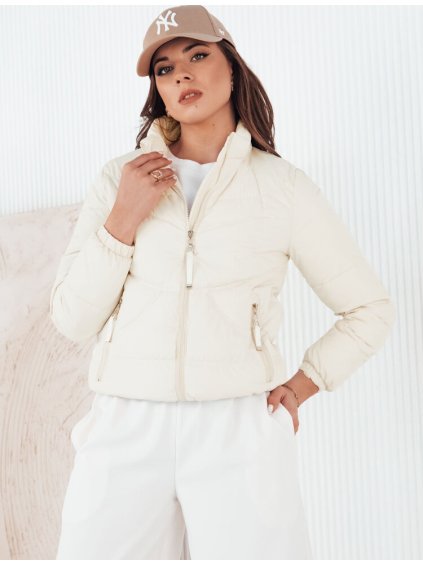 Krémszínű steppelt kabát SALECA