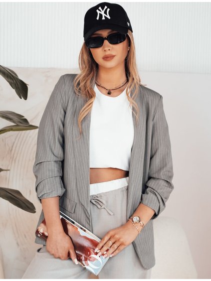 Szürke zakó finom csíkokkal OPTON