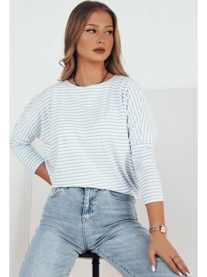 Fehér-kék csíkos hosszú ujjú póló APRICALE