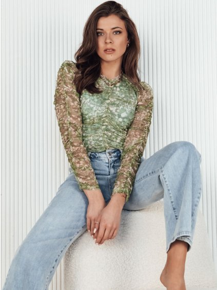 Zöld rakott blúz RUFFI