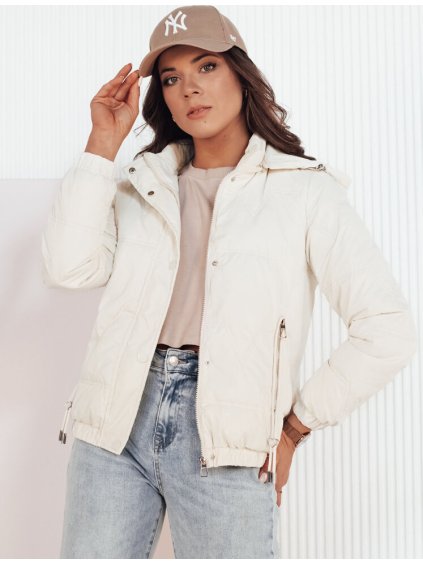 Krémszínű steppelt átmeneti kabát ZERNI