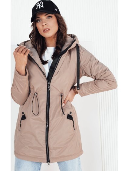 Sötét bézs hosszabb parka GROLIN