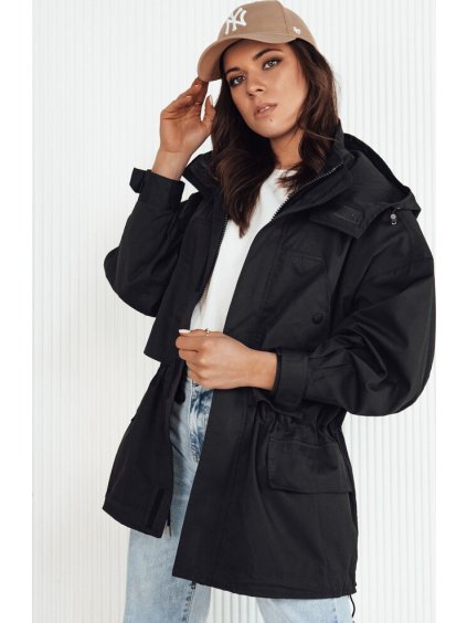 Fekete átmeneti oversize parka MINESSA