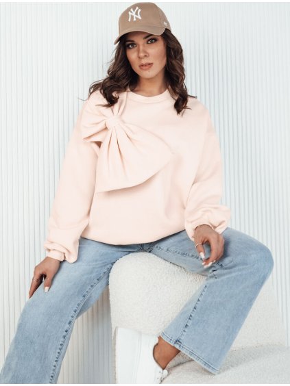 Barackszínű oversize pulóver masnival BOWLOOP