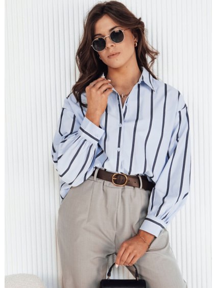 Világoskék csíkos hosszabb ing TENESI