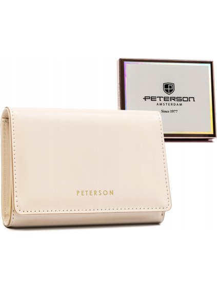 Peterson bézs közepes méretű pénztárca patenttal Y651